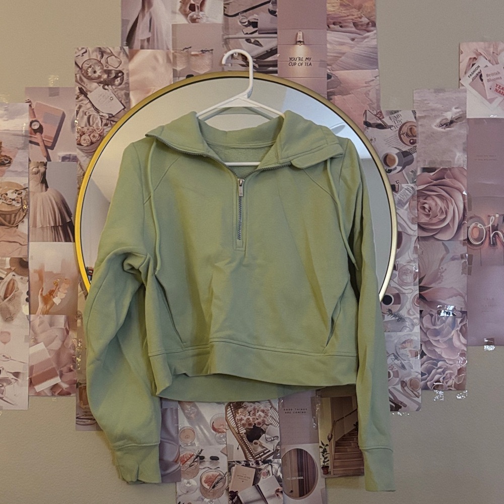 All in Motion Women's Light Green Half-Zip Hoodie